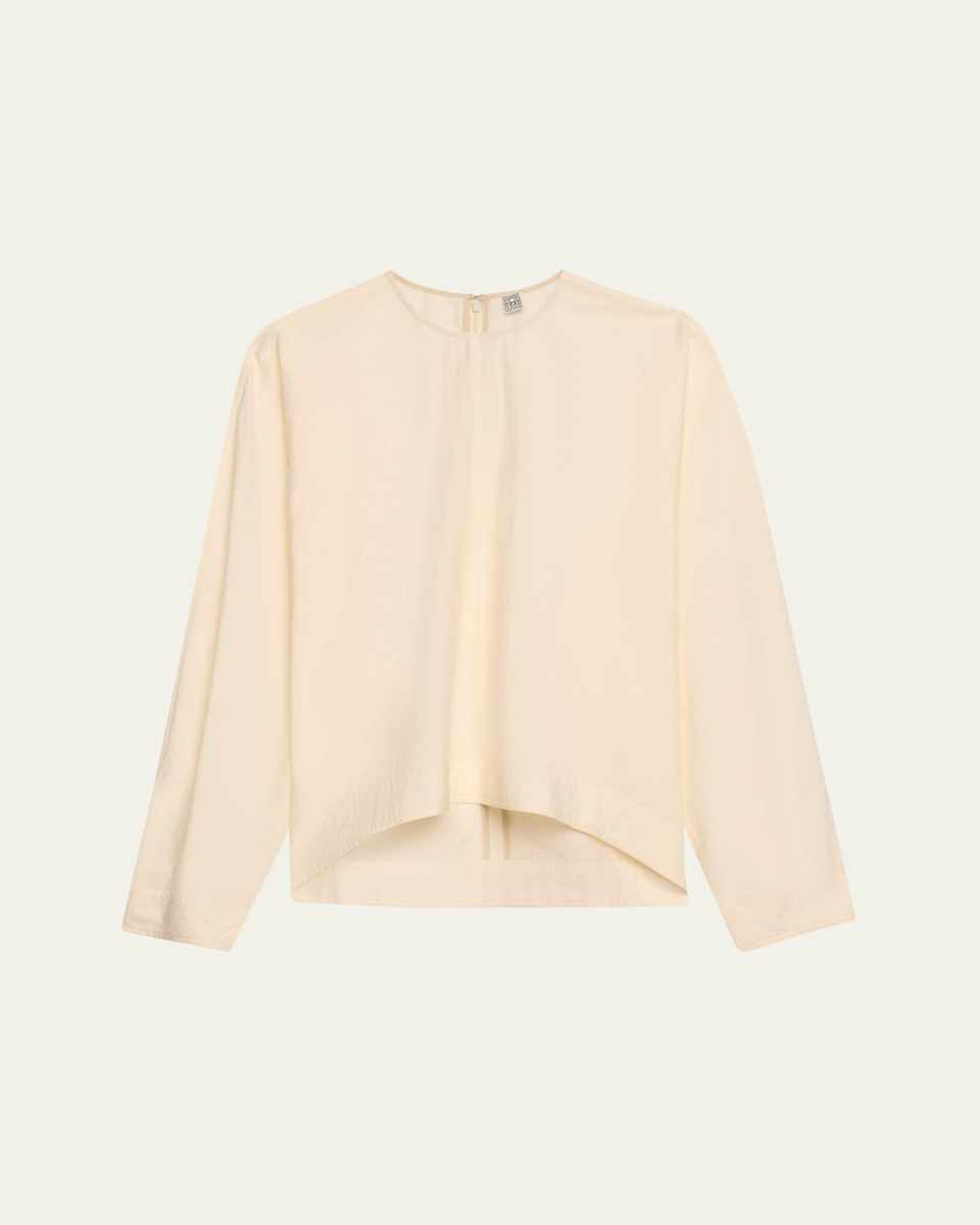 Crinkled Batwing Top